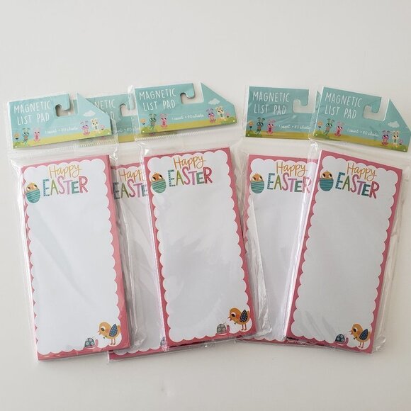 Happy Easter Magnetic List Pad 80 Pages (set of 5) - Picture 1 of 3
